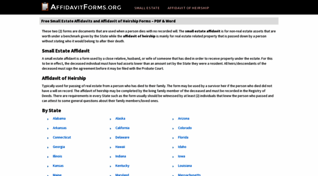 affidavitforms.org