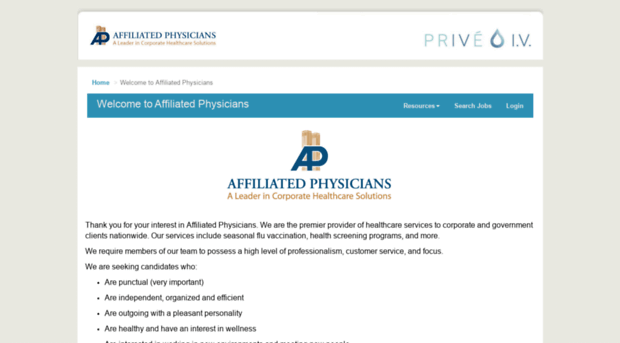 affiliatedphysicians.hirecentric.com