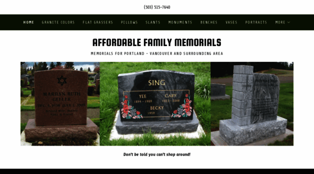 affordablefamilymemorials.com