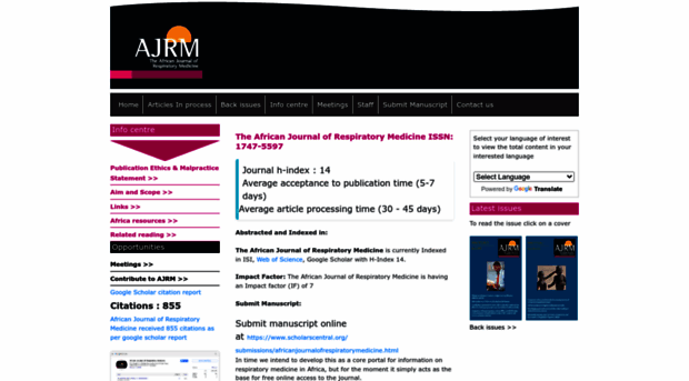 africanjournalofrespiratorymedicine.com