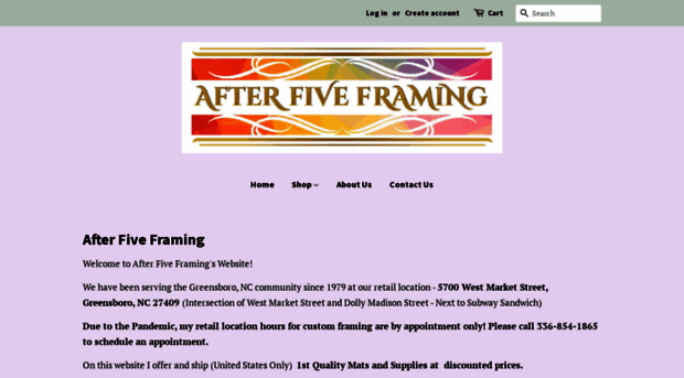 afterfiveframing.com