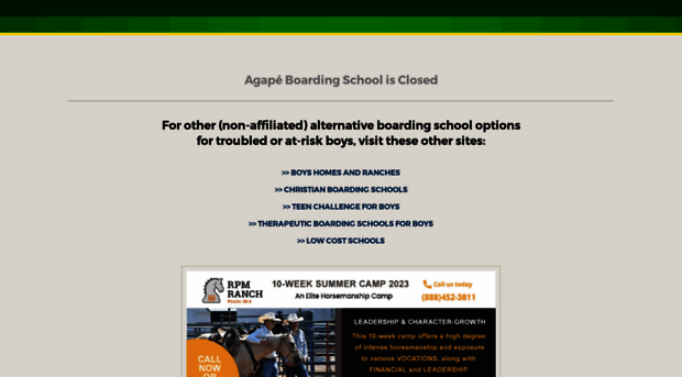 agapeboardingschool.org