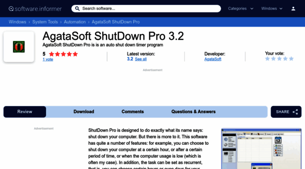 agatasoft-shutdown-pro.software.informer.com