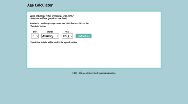 agecalculator.in