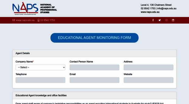 agentmonitoring.naps.edu.au