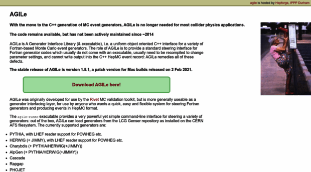 agile.hepforge.org