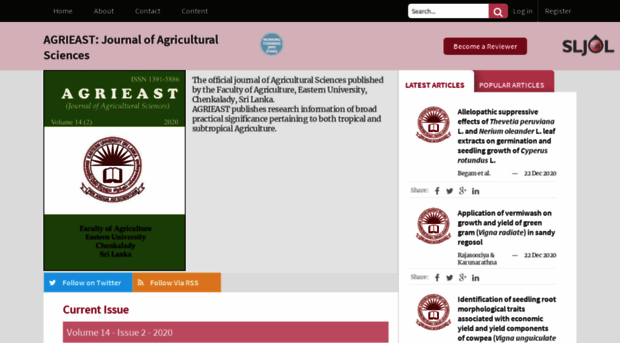 agrieast.sljol.info