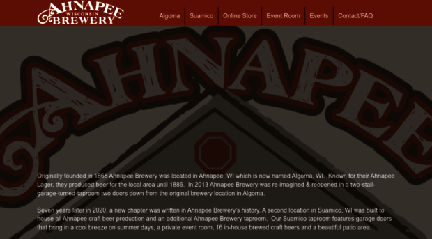ahnapeebrewery.com