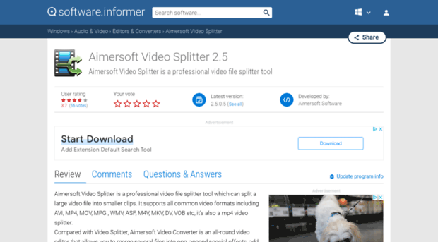 aimersoft-video-splitter.software.informer.com