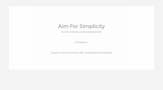 aimforsimplicity.com