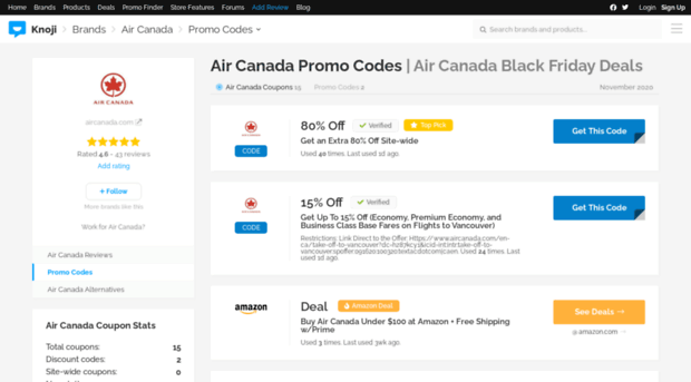 aircanada.bluepromocode.com