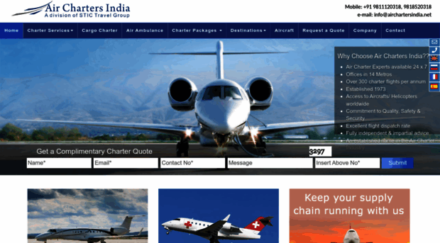 airchartersindia.net