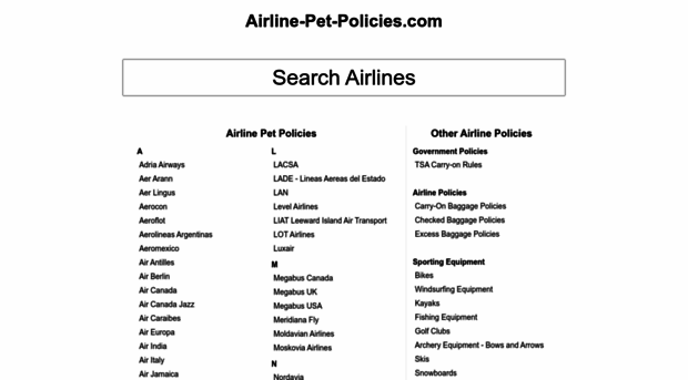 airline-pet-policies.com