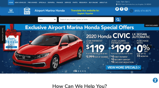 airportmarinahonda.com