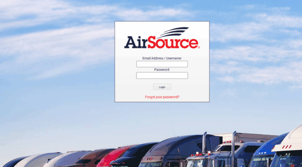 airsourceconnect.com - AirSource Parts - Login - Air Source Connect