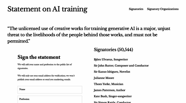 aitrainingstatement.org
