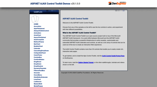 ajaxcontroltoolkit.devexpress.com