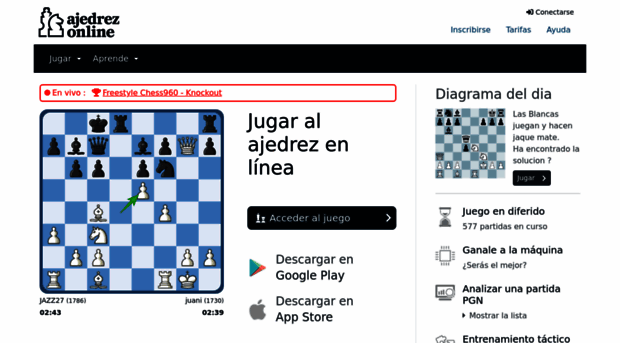ajedrezonline.com - Juega ajedrez en línea gratis  - Ajedrezonline