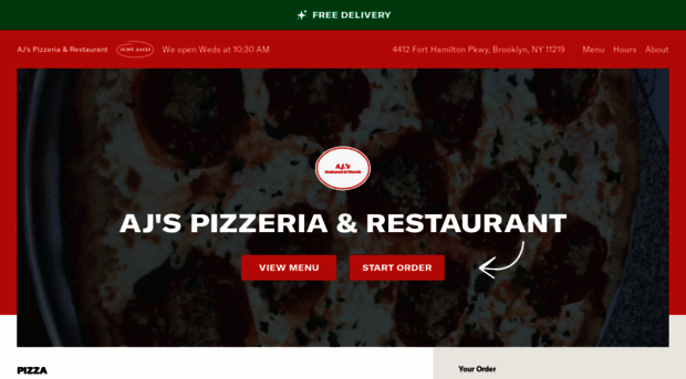 ajsrestaurantpizzeria.com