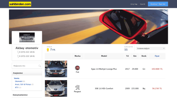 akbayotomotivzonguldak.sahibinden.com