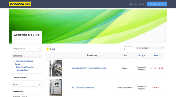 akdemirmakina.sahibinden.com