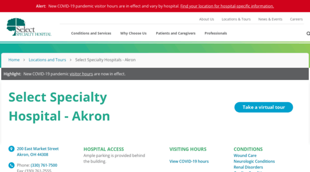 akron.selectspecialtyhospitals.com