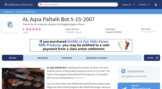 al-aqsa-paltalk-bot.software.informer.com