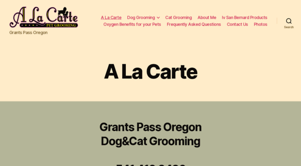 alacartepetgrooming.com