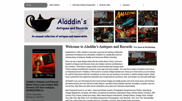 aladdinsantiquesandrecords.com