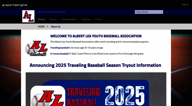 albertleabaseball.com