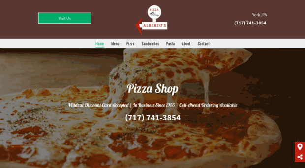 albertospizzayork.com