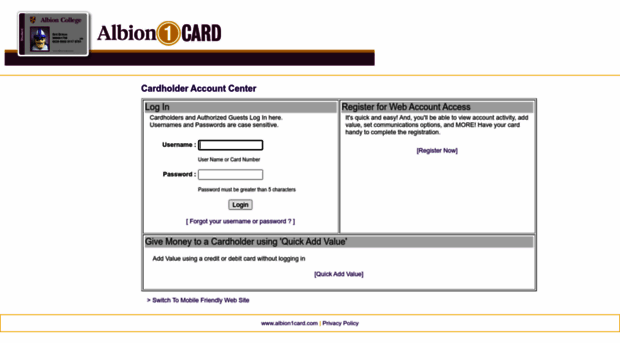 albion.campuscardcenter.com
