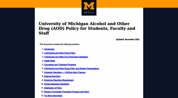 alcohol-drug-policy.umich.edu