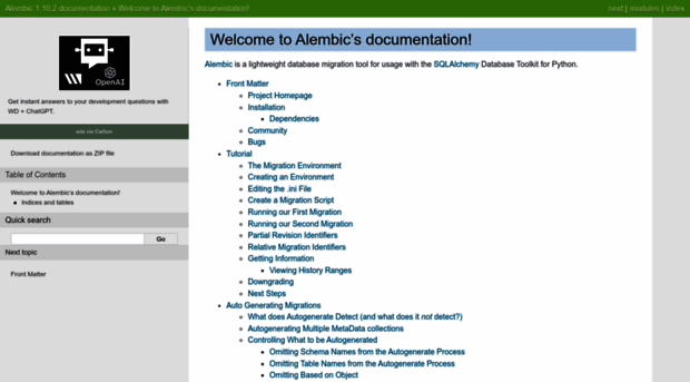 alembic.readthedocs.org