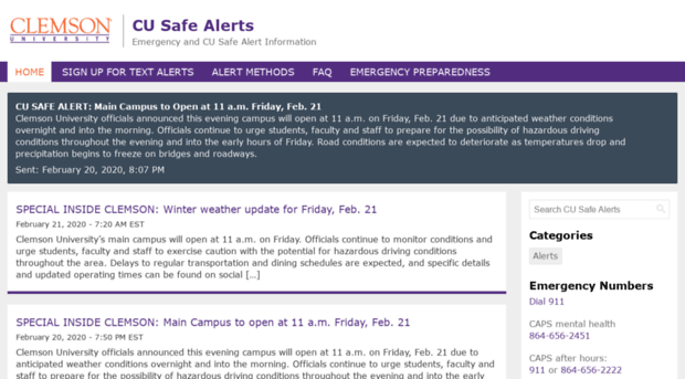 alerts.clemson.edu