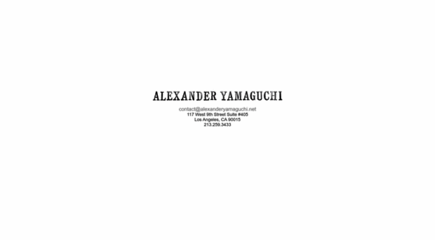 alexanderyamaguchi.net