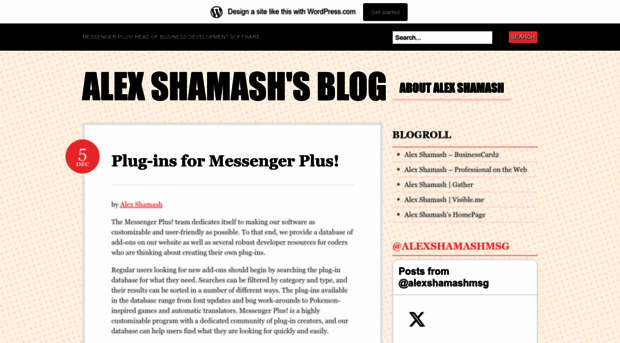 alexshamashmessengerplus.wordpress.com