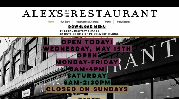 alexsrestaurant.org