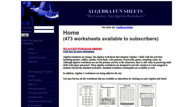 algebrafunsheets.com