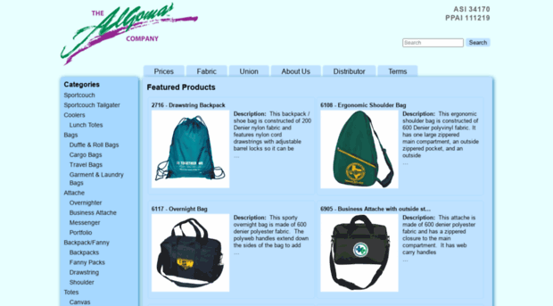 algomabags.com