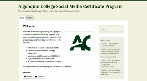 algonquincollegesocialmedia.wordpress.com