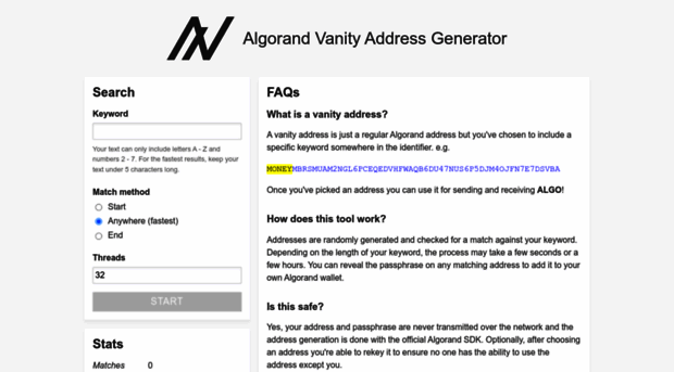 algovanity.com