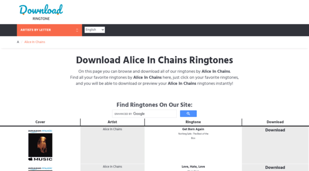 aliceinchains.download-ringtone.com