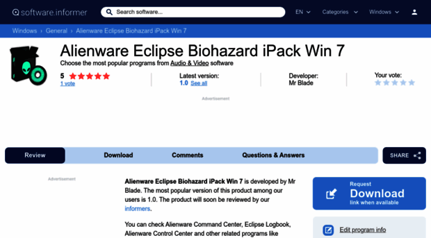 alienware-eclipse-biohazard-ipack-win-7.software.informer.com