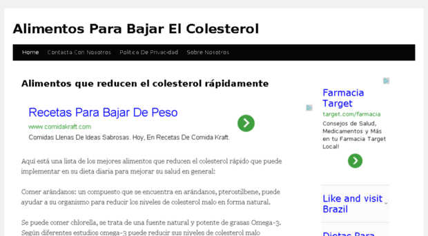 alimentosparabajarelcolesterol.com