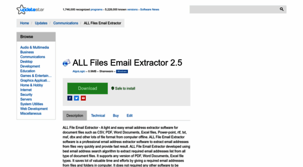 all-files-email-extractor.updatestar.com