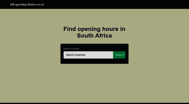 all-opening-hours.co.za