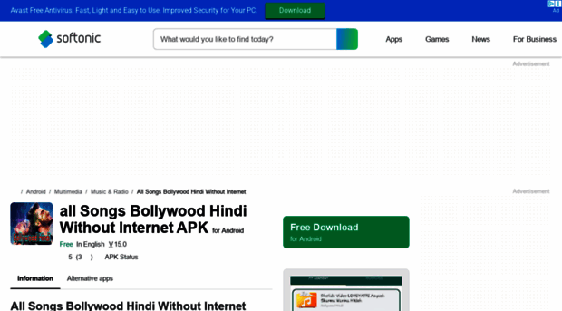 all-songs-bollywood-hindi-without-internet.en.softonic.com