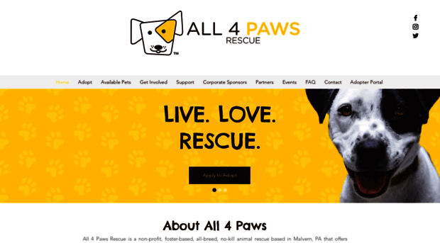 all4pawsrescue.com