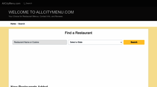 allcitymenu.com